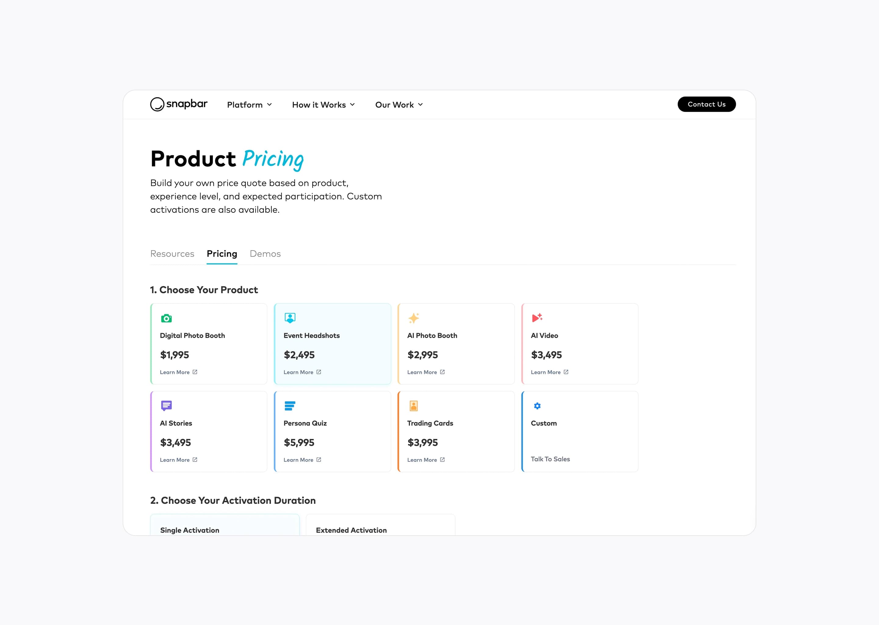 SB project website mockup
